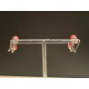 Pendientes de Plata con Doble Coral Rojo - Elegante Diseño en Ondas