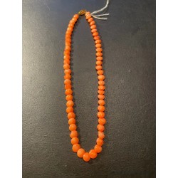 Collar de Coral Naranja en Forma de Lentejas - Joya Marina Natural