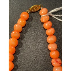 Collar de Coral Naranja en Forma de Lentejas - Joya Marina Natural