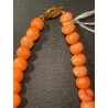 Collar de Coral Naranja en Forma de Lentejas - Joya Marina Natural