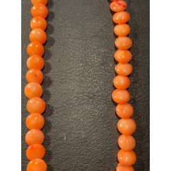 Collar de Coral Naranja en Forma de Lentejas - Joya Marina Natural