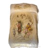 Colcha de Seda Bordada con Escena Oriental - Pieza Textil Siglo XIX