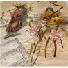 Colcha de Seda Bordada con Escena Oriental - Pieza Textil Siglo XIX