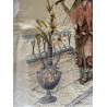 Colcha de Seda Bordada con Escena Oriental - Pieza Textil Siglo XIX