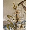 Colcha de Seda Bordada con Escena Oriental - Pieza Textil Siglo XIX
