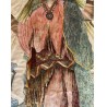 Colcha de Seda Bordada con Escena Oriental - Pieza Textil Siglo XIX