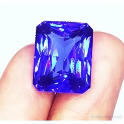 Zafiro rectangular tallado de 18.42 CT de alta calidad