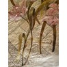 Colcha de Seda Bordada con Escena Oriental - Pieza Textil Siglo XIX