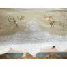 Colcha de Seda Bordada con Escena Oriental - Pieza Textil Siglo XIX