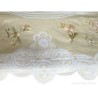 Colcha de Seda Bordada con Escena Oriental - Pieza Textil Siglo XIX
