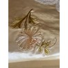 Colcha de Seda Bordada con Escena Oriental - Pieza Textil Siglo XIX