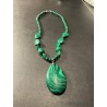 Collar de Malaquita con Colgante en Forma de Lágrima - Piedra Natural Verde