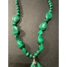 Collar de Malaquita con Colgante en Forma de Lágrima - Piedra Natural Verde