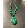 Collar de Malaquita con Colgante en Forma de Lágrima - Piedra Natural Verde