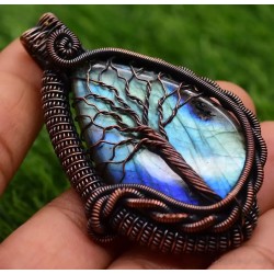 Colgante Árbol de la Vida en Labradorita - Joya Artesanal Wirewrapping