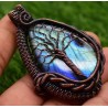 Colgante Árbol de la Vida en Labradorita - Joya Artesanal Wirewrapping