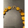 Collar de Ojo de Tigre con Cuentas Circulares - Piedra Natural Pulida