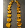 Collar de Ojo de Tigre con Cuentas Circulares - Piedra Natural Pulida