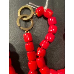 Collar de Coral Rojo con Cuentas Tubulares - Pieza Mediterránea Tradicional