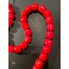 Collar de Coral Rojo con Cuentas Tubulares - Pieza Mediterránea Tradicional