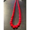 Collar de Coral Rojo con Cuentas Tubulares - Pieza Mediterránea Tradicional