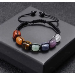 Pulsera de los 7 Chakras con Piedras Naturales - Joyería Energética Ajustable
