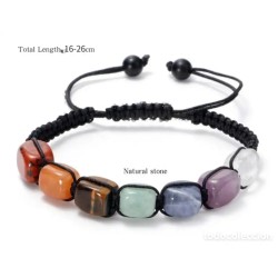 Pulsera de los 7 Chakras con Piedras Naturales - Joyería Energética Ajustable