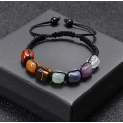 Pulsera de los 7 Chakras con Piedras Naturales - Joyería Energética Ajustable