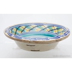 Gran Lebrillo de Triana con Decoración Floral - Cerámica Sevillana Siglo XIX