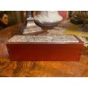 Elegante Caja Antigua de Plata con Dominó - Base Madera con Grabados Artesanales