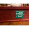 Elegante Caja Antigua de Plata con Dominó - Base Madera con Grabados Artesanales