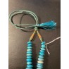 Collar de Turquesas Naturales - Gargantilla Artesanal de Discos Graduados Azul