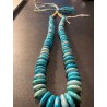 Collar de Turquesas Naturales - Gargantilla Artesanal de Discos Graduados Azul