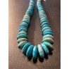 Collar de Turquesas Naturales - Gargantilla Artesanal de Discos Graduados Azul