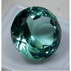 Aguamarina Verde Natural Talla Brillante - Gema 20,50 Quilates Transparente