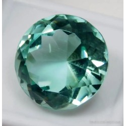 Aguamarina Verde Natural Talla Brillante - Gema 20,50 Quilates Transparente