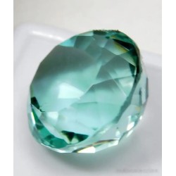 Aguamarina Verde Natural Talla Brillante - Gema 20,50 Quilates Transparente