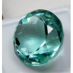Aguamarina Verde Natural Talla Brillante - Gema 20,50 Quilates Transparente