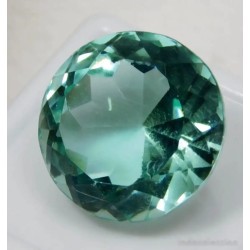 Aguamarina Verde Natural Talla Brillante - Gema 20,50 Quilates Transparente