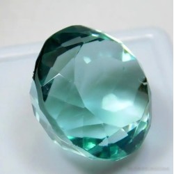 Aguamarina Verde Natural Talla Brillante - Gema 20,50 Quilates Transparente
