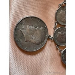 Pulsera Vintage de Monedas Alfonsinas de Plata - Joya Numismática Española