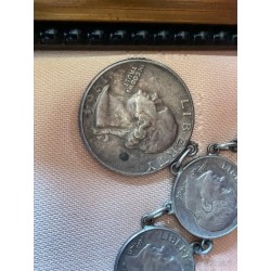 Pulsera Vintage de Monedas Alfonsinas de Plata - Joya Numismática Española