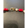 Collar de Coral Rojo y Perlas con Colgante de Nácar - Motivo Cisne con Rubíes