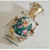 Pareja de Jarrones Isabelinos de Porcelana Decorativa con Flores - Antigüedad