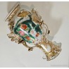 Pareja de Jarrones Isabelinos de Porcelana Decorativa con Flores - Antigüedad