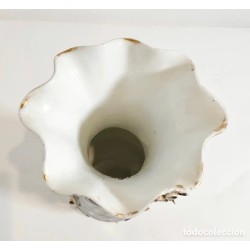 Pareja de Jarrones Isabelinos de Porcelana Decorativa con Flores - Antigüedad