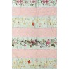 Colcha Antigua de Raso con Bordados Florales en Seda - Textil Artesanal Vintage