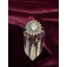 Anillo de Plata con Flor de Circonitas - Joya Elegante con Brillantes Engastados