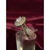 Anillo de Plata con Flor de Circonitas - Joya Elegante con Brillantes Engastados