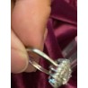 Anillo de Plata con Flor de Circonitas - Joya Elegante con Brillantes Engastados